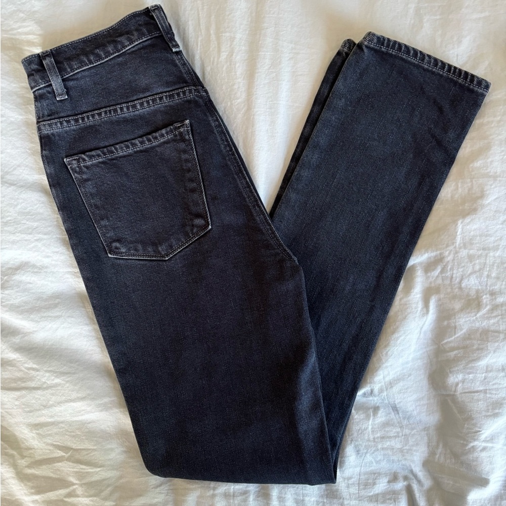 J Brand Blue Classic Wash Jeans with Contrast Stitching - Picture 4 of 10